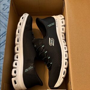 Skechers Men's Black and White Sneakers